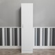 image 10 of Vida Designs Riano 1 Door Wardrobe With Shelf & Clothes Rail, White