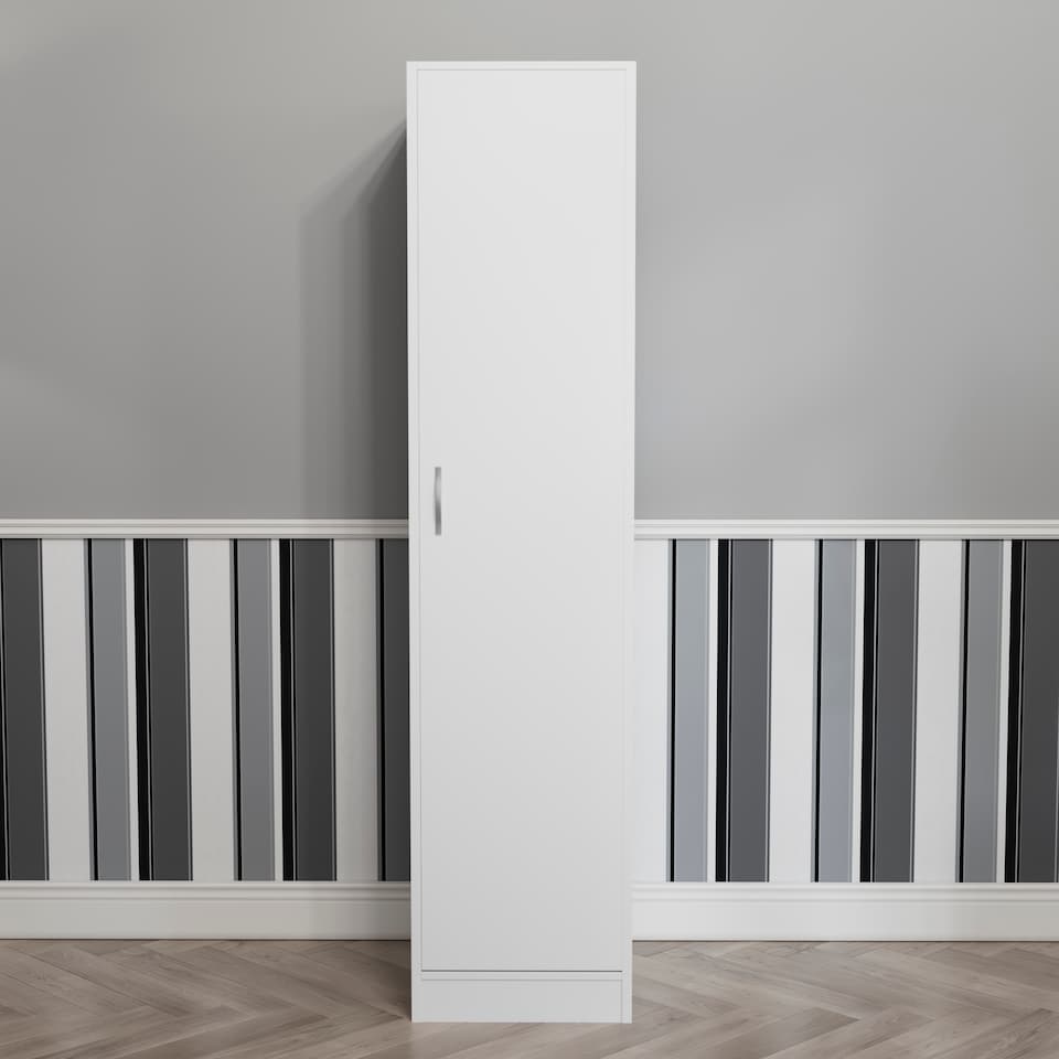 image 1 of Vida Designs Riano 1 Door Wardrobe With Shelf & Clothes Rail, White