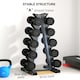 image 5 of SPORTNOW Five-Tier Weight Tree, Steel Dumbbell Rack for Home Gym Exercise