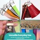 image 10 of 25mm Lanyard Keychain Hardware Fob Key Ring with Ring Clamps - 5pcs