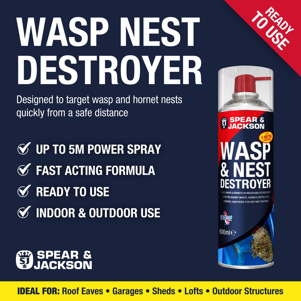 image 1 of Spear & Jackson Wasp & Nest Destroyer 600ml