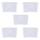 image 6 of Wham Crystal 5 x 60L Stackable Plastic Storage Boxes with Lids Pink