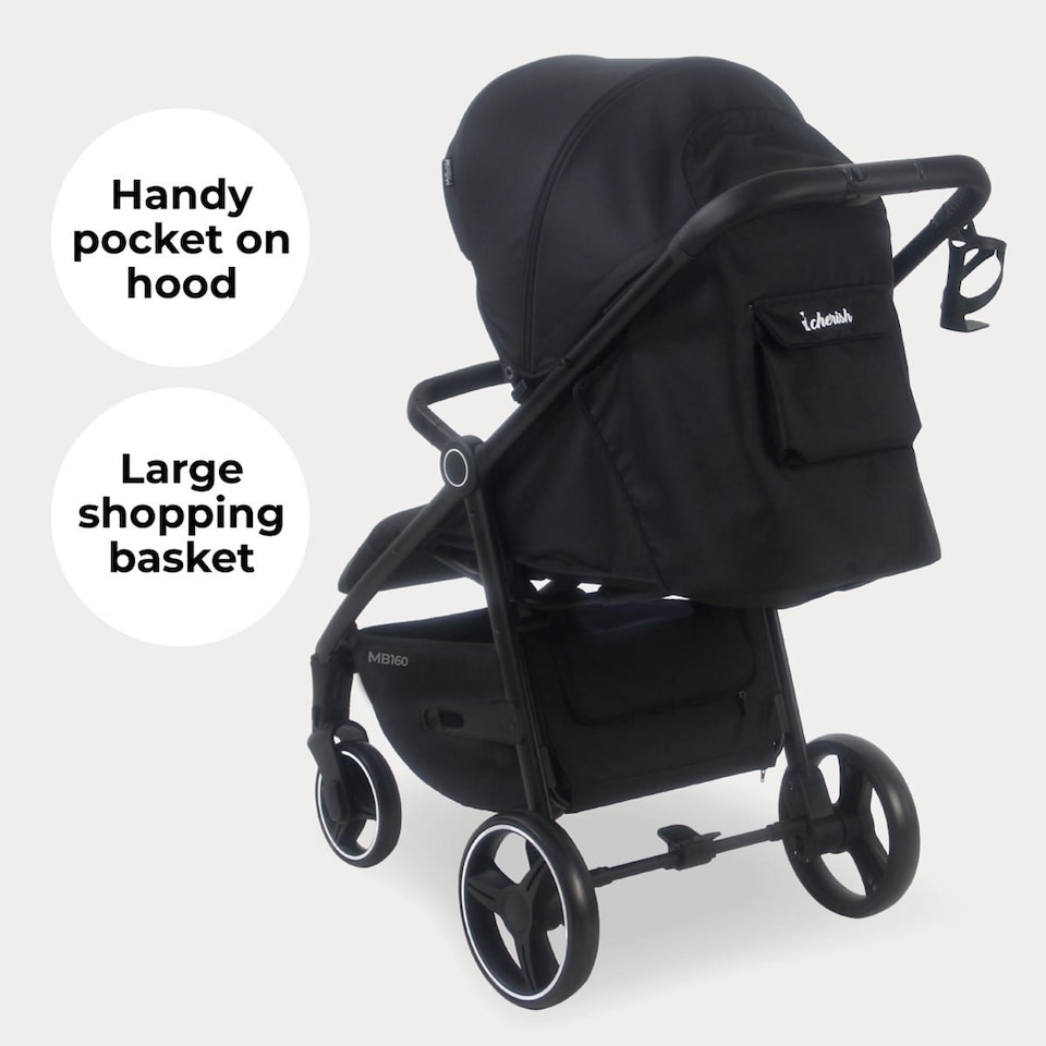 image 1 of MB160 Plus Pushchair - Black Leopard
