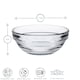 image 3 of Duralex Lys Stacking Glass Cooking / Ingredients / Food Bowl - 7.5cm Clear