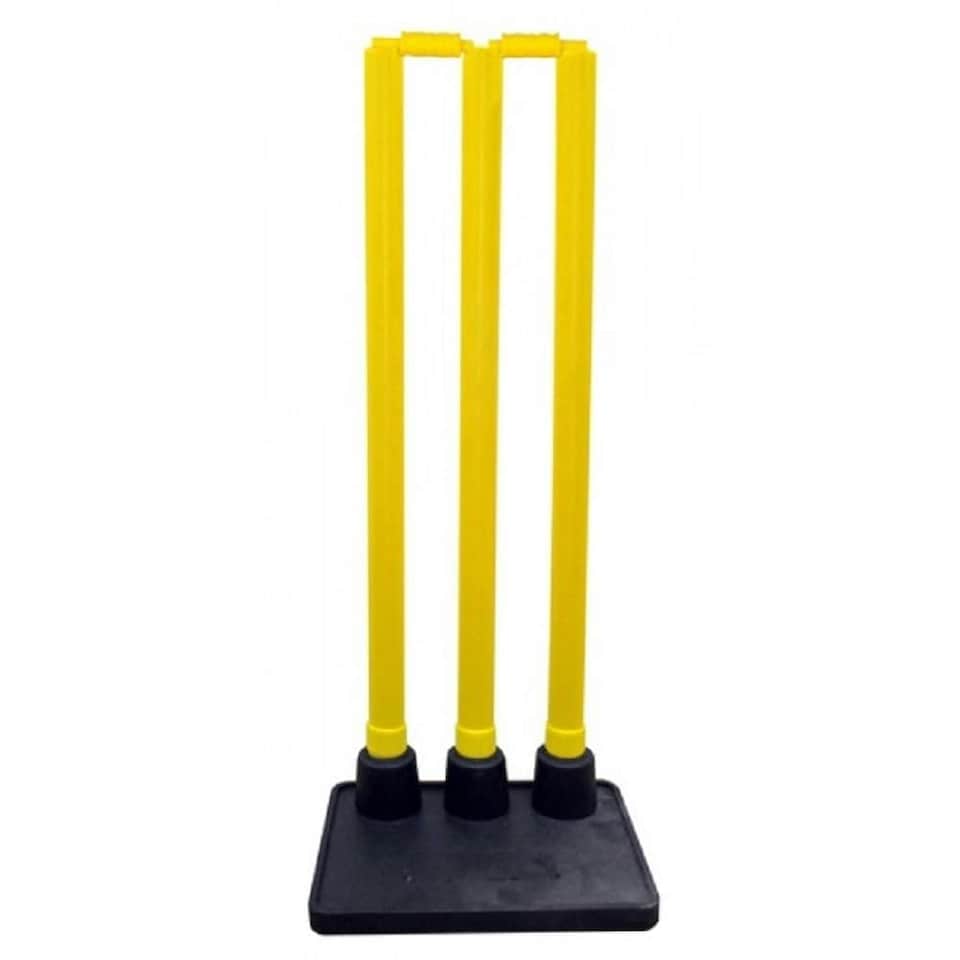 Carta Sport Plastic Cricket Stump Set - Yellow/Black - One Size