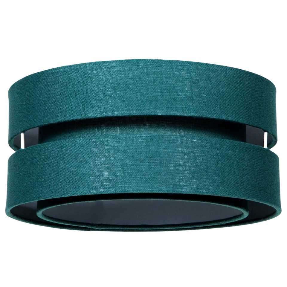 image 1 of Contemporary Quality Green Linen Fabric Triple Tier Ceiling Pendant Light Shade | Green