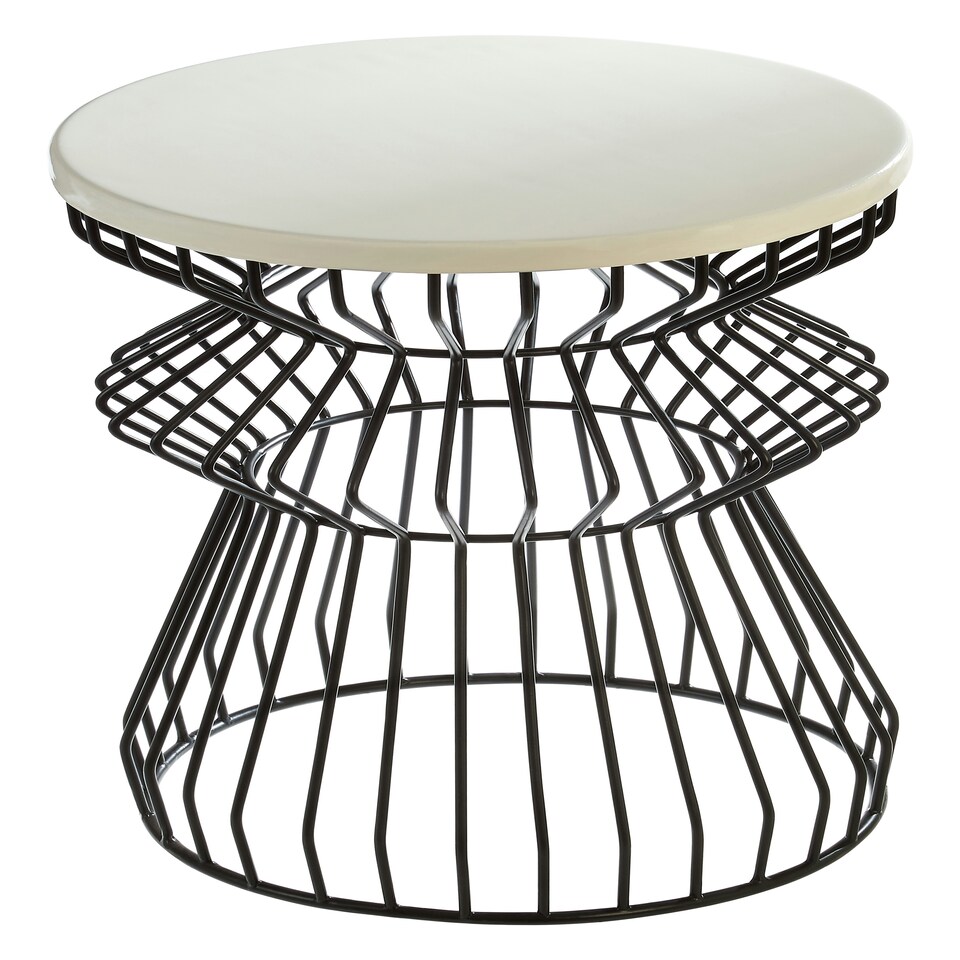 image 1 of Interiors by Premier Stylish And Versatile Side Table With Curved Base Elegant Design Lounge Table, Easy To Maintain Bedside Table