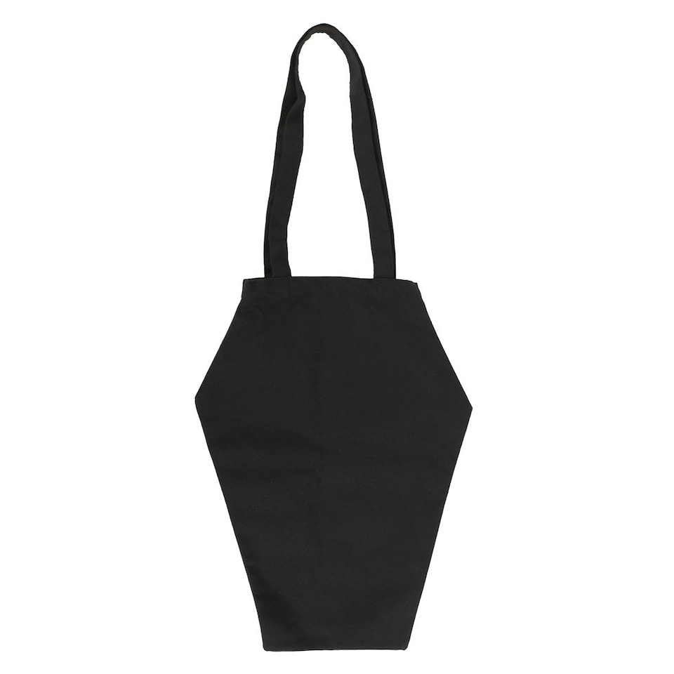 image 1 of Something Different The Creepier The Better Coffin Shaped Tote Bag - Black - One Size | Black
