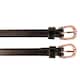 image 2 of Hy Leather Diamante Spur Straps (Pack of 2) - Brown/Rose Gold - One Size