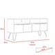 image 5 of Core Products Vegas, Wide Screen TV Rack With 4 Doors H60.6cm x W123.5cm x D38.6cm Brown