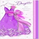 image 1 of Daughter Purple Dress Large Quality Birthday  Greeting Card