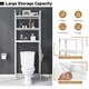 image 7 of COSTWAY 3-Tier Over-The-Toilet Storage Shelf Organizer White