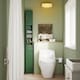 image 2 of SoBuy Tall Bathroom Storage Cabinet with Adjustable Shelves and Drawer, Dark Green, 7.9x7.9x70.9 in, 13.4 kg - BZR34-II-SY