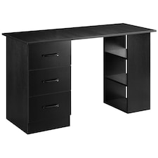 HOMCOM Computer Desk with Storage, Writing Study Table for Home Office