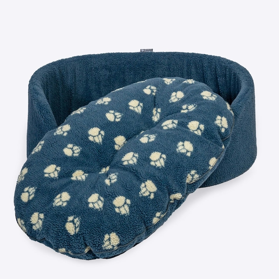 image 1 of Fleece Harbour Paw Slumber Bed 35"