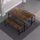 image 4 of Vida Designs Brooklyn 4 Seater Dining Set 3 Piece Table & Bench Set, Dark Wood