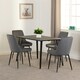 image 3 of Marlow Dining Set with Avery Chairs Black | Black Marble/Grey