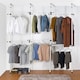 image 5 of House of Home Triple Telescopic Organise Hanging Rail Clothes Rack Adjustable Storage White | White | Not provided