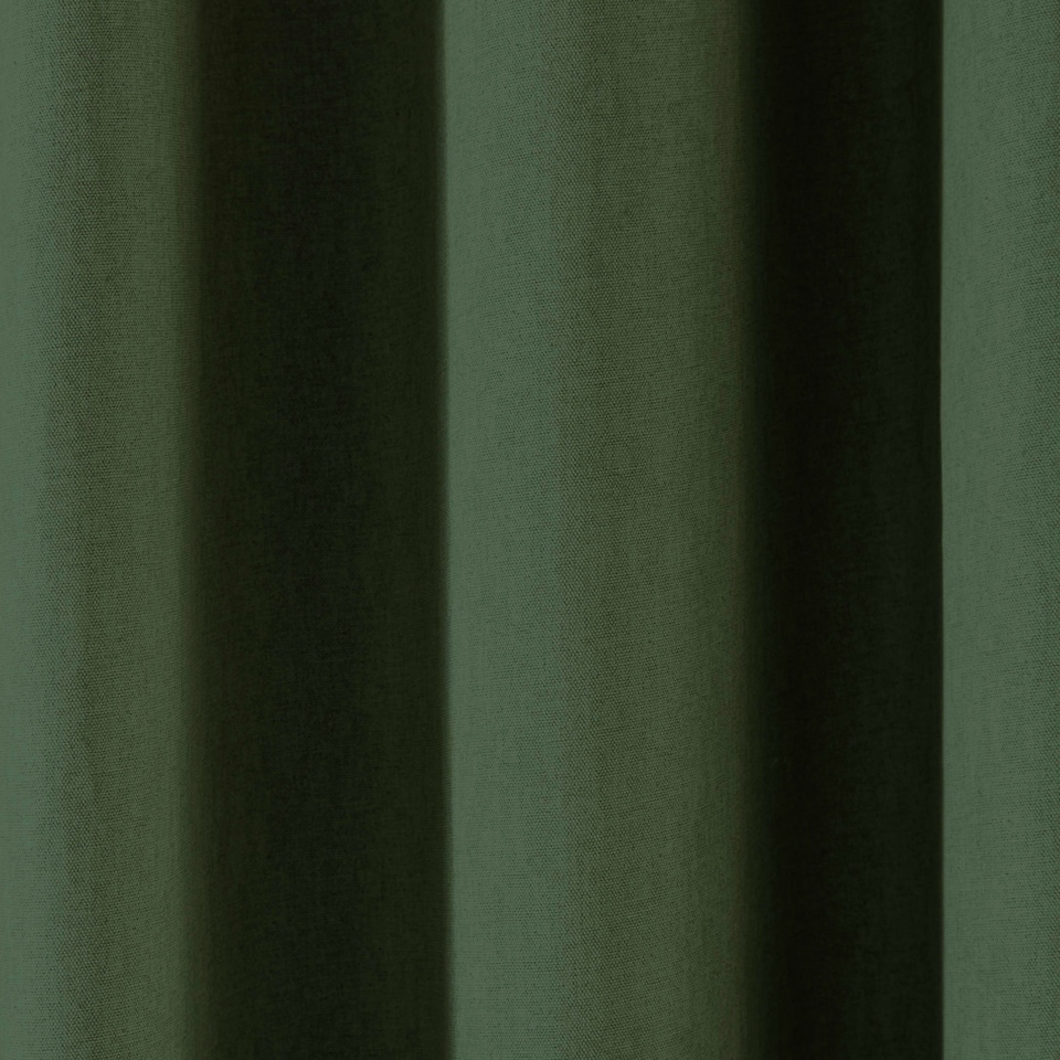 image 1 of Fusion Cannes Eyelet Curtains Bottle Green