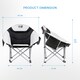 image 2 of Get Fit Moon Camping Chair - Portable Outdoor Premium Folding Chair With Magazine Pocket, Cup Holder & Carry Bag - Capacity 130Kg - 2 Pack | Grey | 2
