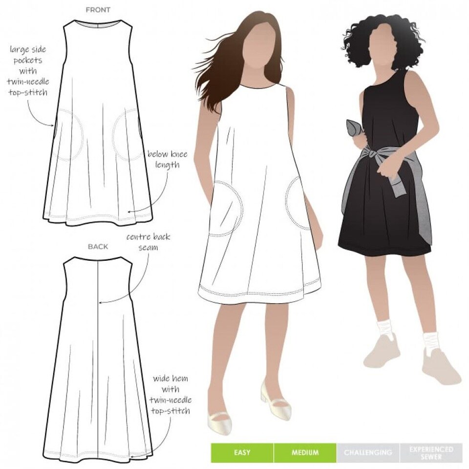 image 1 of Style Arc Lena Shift Dress Paper Sewing Pattern – Women’s Dress, UK Sizes 18–30, Intermediate