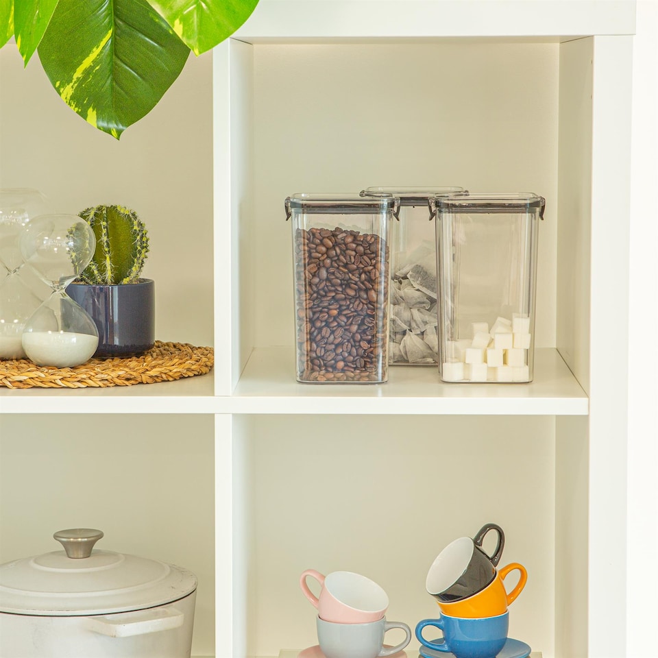 image 1 of Argon Tableware Food Storage Containers - 1.3 Litre - Black - Pack of 3