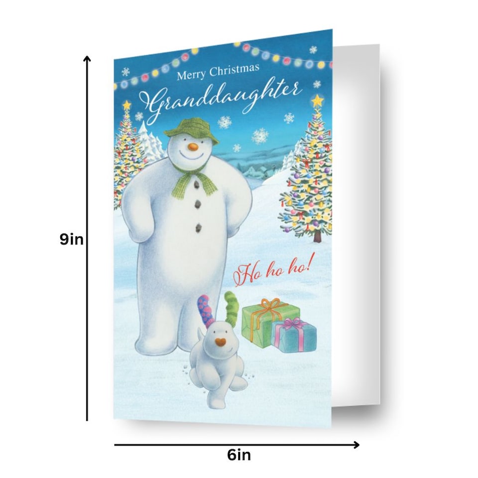 image 1 of The Snowman Granddaughter Christmas Card