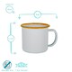 image 3 of Argon Tableware White Enamel Espresso Cups - 130ml - Yellow - Pack of 6 Yellow
