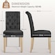 image 3 of Yaheetech Set of 2 Classic Armless Dining Room Chairs Grey | Dark Grey