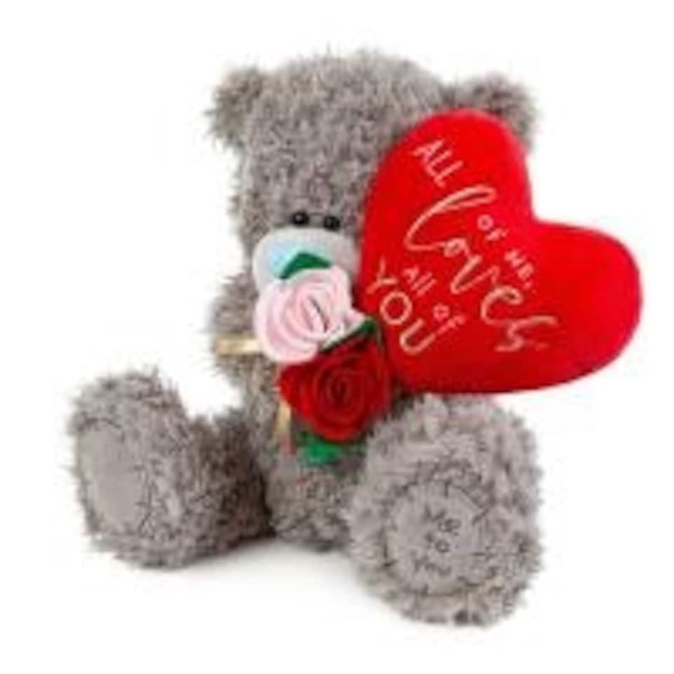 image 1 of Me To You Bear 20" Flowers & Heart Balloon