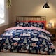 image 1 of Catherine Lansfield Christmas Ski Village Reversible Duvet Cover Set Navy Blue | Blue | Navy Blue | Single