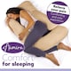 image 7 of Aamira Cream Pregnancy Maternity Pillow, 140x70x20cm J Shape Memory Foam | Cream | Cream | Standard | 1