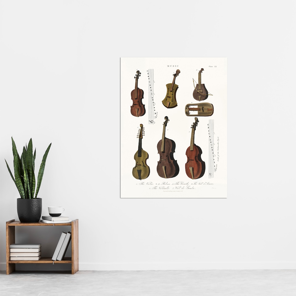 image 1 of Violin Viola Cello Encyclopedia Londinensis Huge Wall Art Poster Print 24X32"