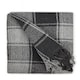 image 1 of Comfy Check Collection Recycled Cotton Throw in Charcoal (90" x 100") Grey | Grey