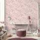 image 2 of Muriva My Kingdom Flowers Textured Wallpaper - Pink - 10m x 53cm Pink