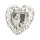 image 2 of Heart Themed 4x4 Silver Picture Frame with Small Diamante Crystals Silver | One Size