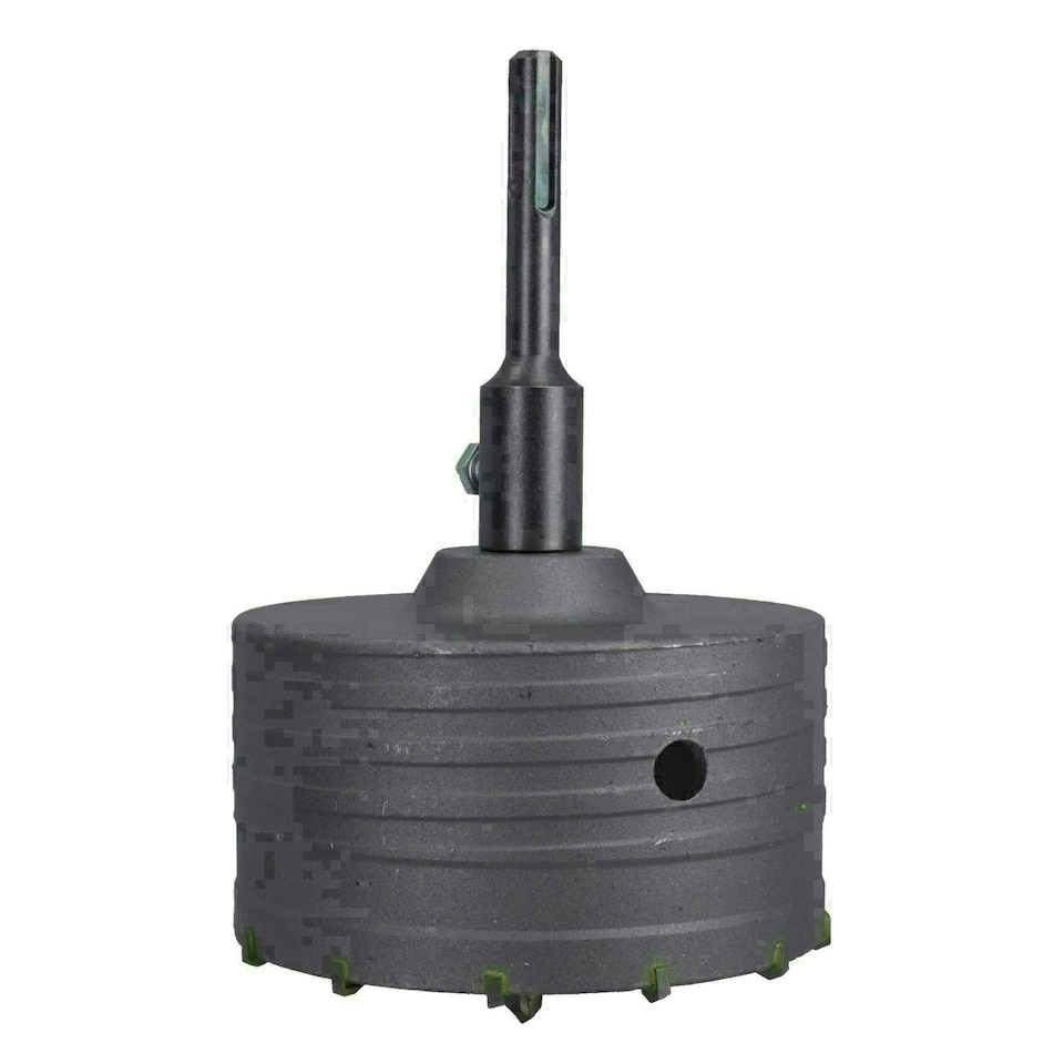 image 1 of 110mm Metric Core Drill with SDS Plus Arbor + Pilot Drill Brick Stone Cutter