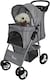 image 4 of Pet Stroller Dog Cat Puppy Pram Pushchair Travel Cart Jogging Buggy Carrier (Grey)