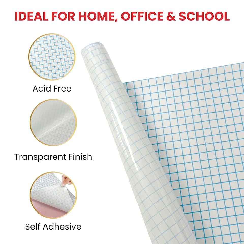 image 1 of Janrax 50cm x 10m Clear Glossy CPP 0.06mm Thick Self-Adhesive Book Cover Roll