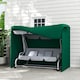 image 2 of Outsunny 3 Seater Garden Swing Cover, Windproof and Anti-UV | Green | Green | 220L x 125W x 172Hcm