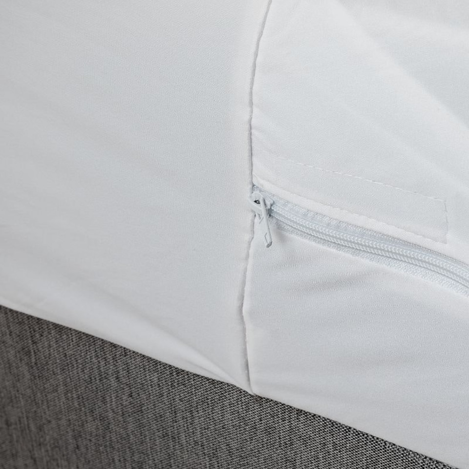 image 1 of Anti Bed Bug Mattress Protector Waterproof Fully Encased Zipped Mattress Cover Dust Mite Proof White | Double