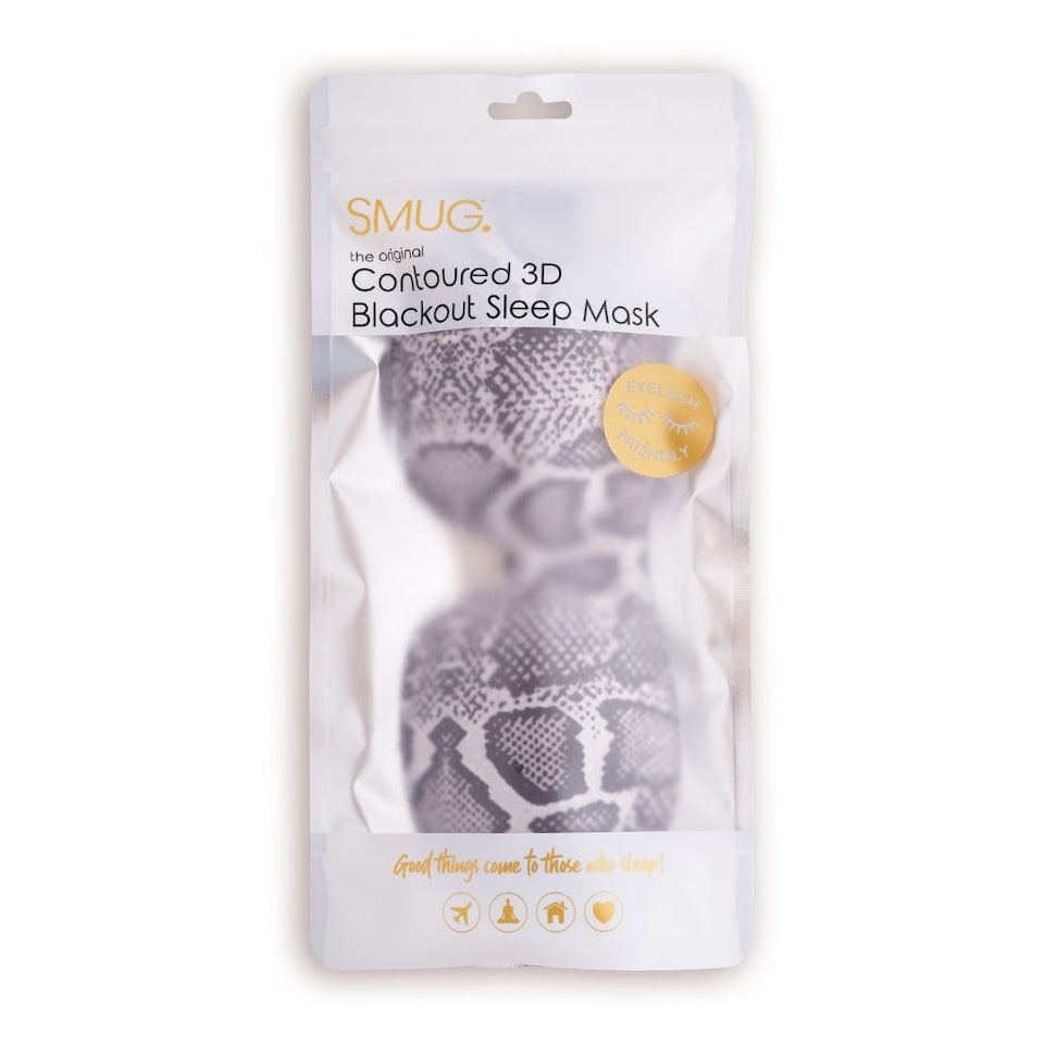 image 1 of SMUG Contoured 3D Blackout Sleep Mask - Snake Print