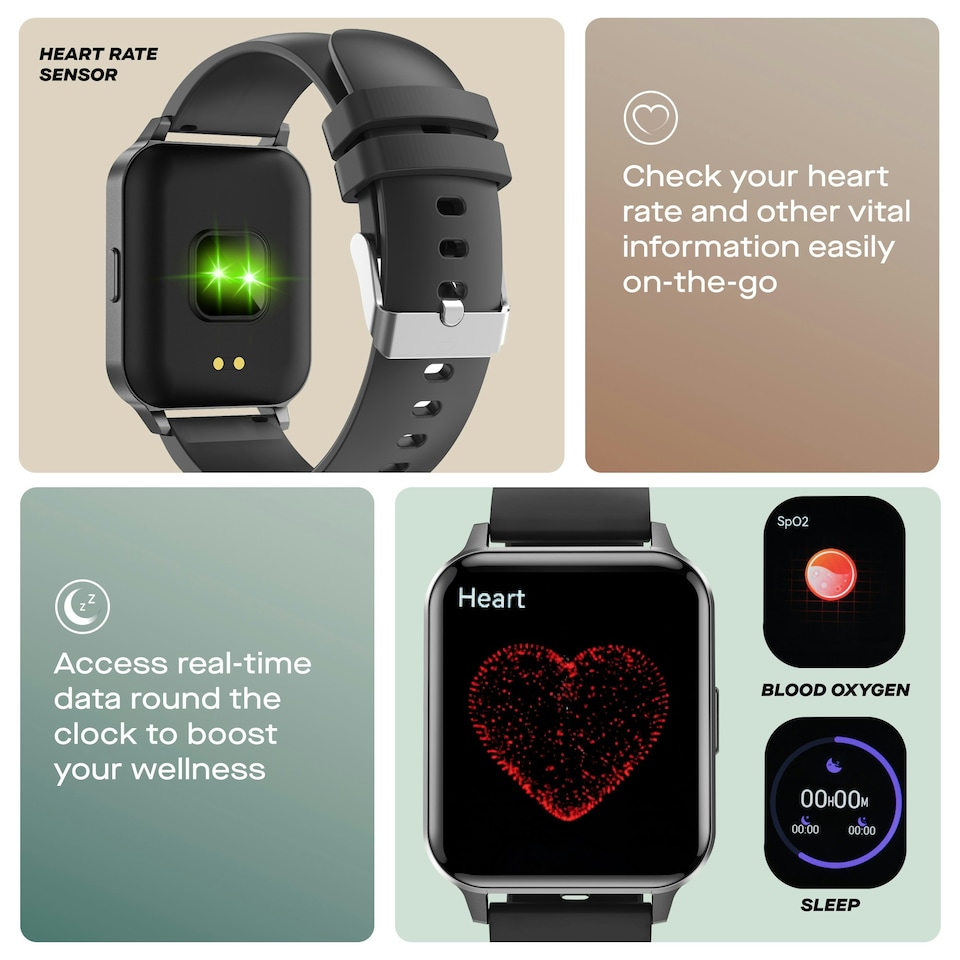 image 1 of Daewoo Flight Smart Watch & Fitness Activity Tracker with Heart Monitor