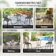 image 5 of Outsunny 3 Piece Bistro Set, Aluminium Garden Furniture with Umbrella Hole