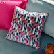 image 1 of Furn Metro Prism Velvet Cushion | Multi | Multicolour