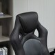 image 8 of Vinsetto Gaming Chair Faux Leather Swivel Computer Racing Gamer Desk Chair for Home Office with Wheels, Gray