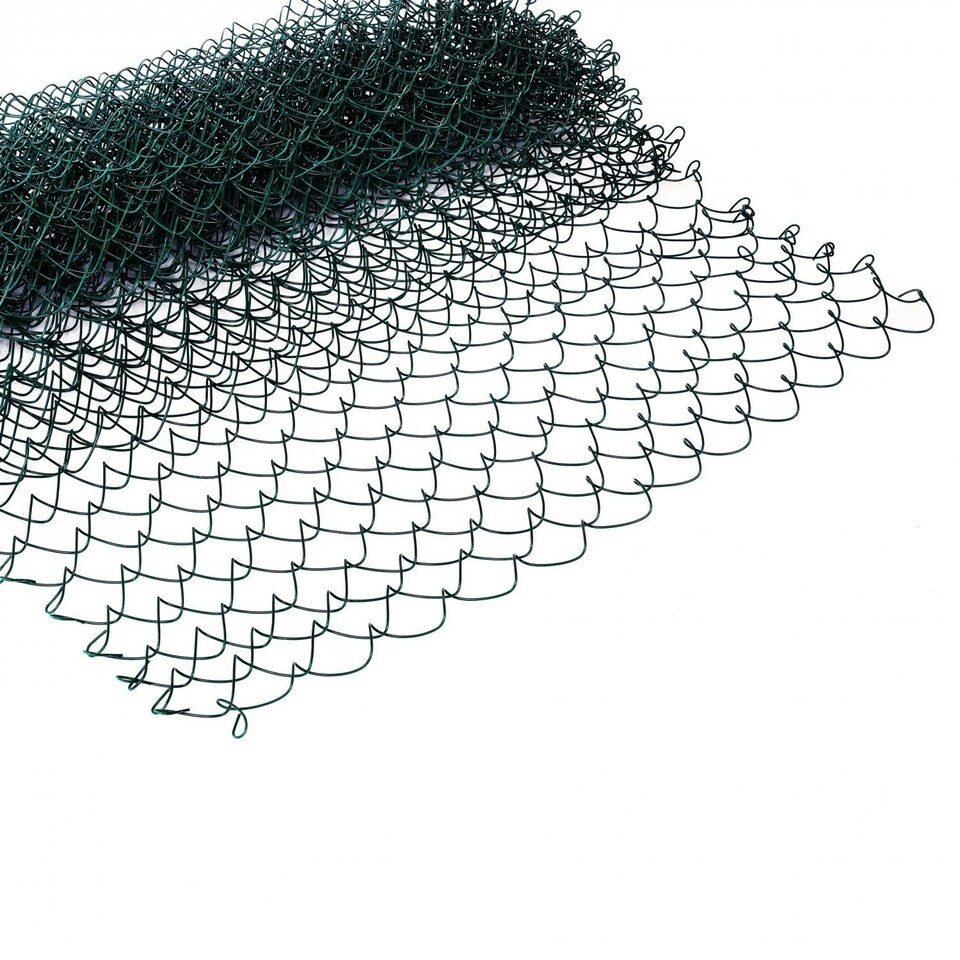 image 1 of Oypla 1.15m x 10m Green PVC Coated Galvanised Steel Chain Link Fencing