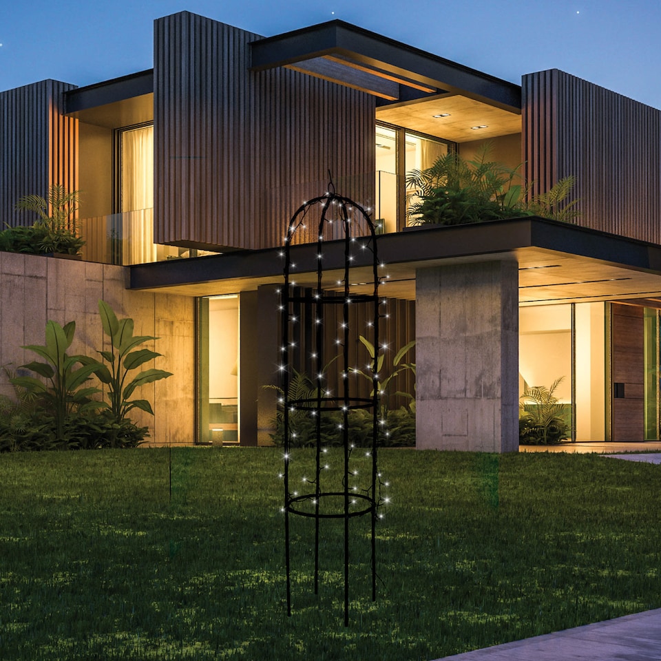 image 1 of Gardenwize 100 LEDs Solar Light up Trellis
