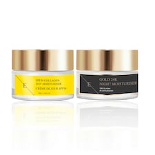 Spf50 Collagen Day Cream 50ml+Anti-Wrinkle Night Moisturiser 24K Gold - 50ml