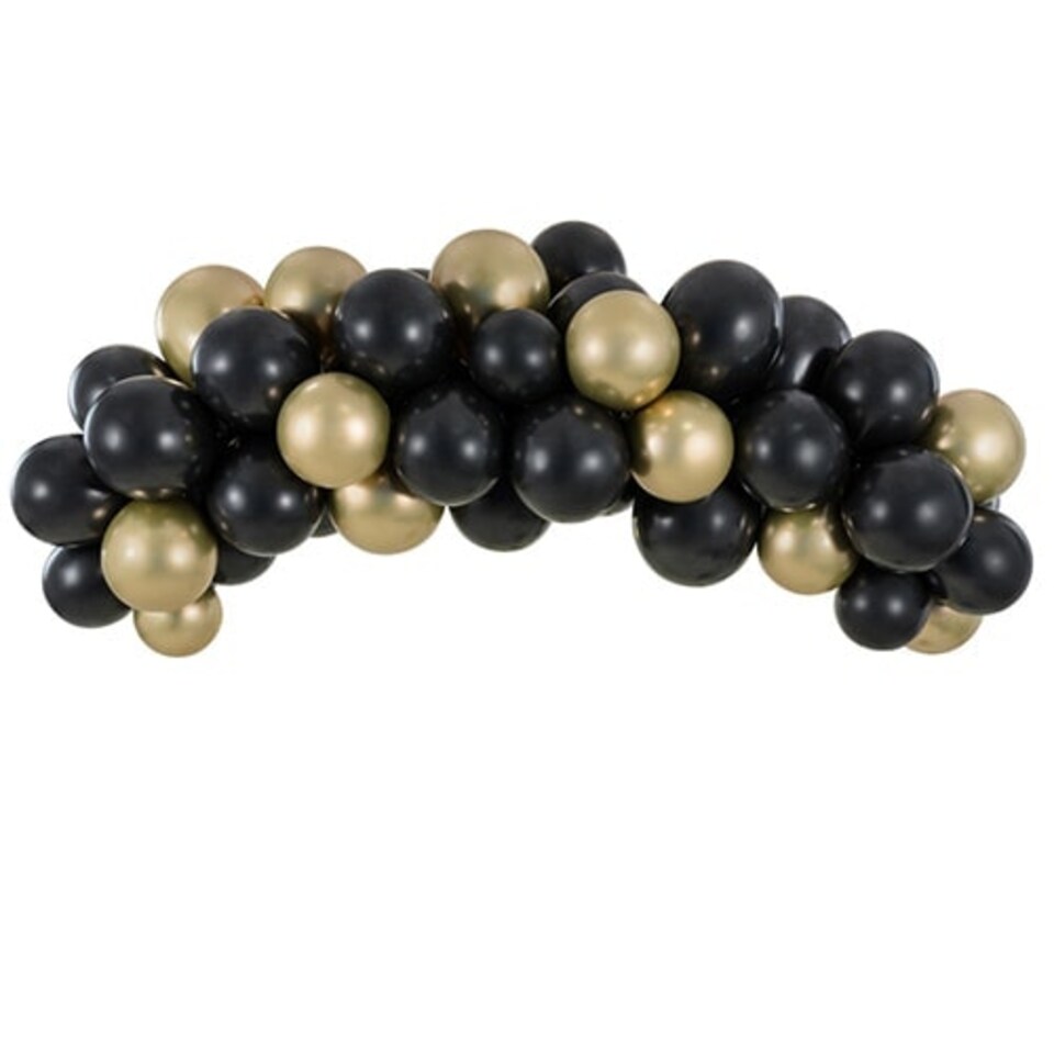 Black & Gold DIY Premium Balloon Kit